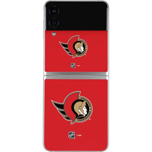 NHL Ottawa Senators Solid Background Galaxy Z Flip3 5G Skin